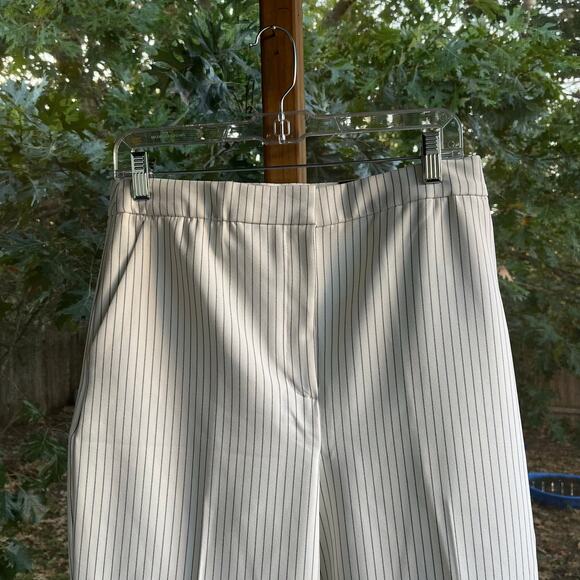Express Women's White/Black Striped Straight Super High Rise Pants Size 10L. NEW - Picture 3 of 11
